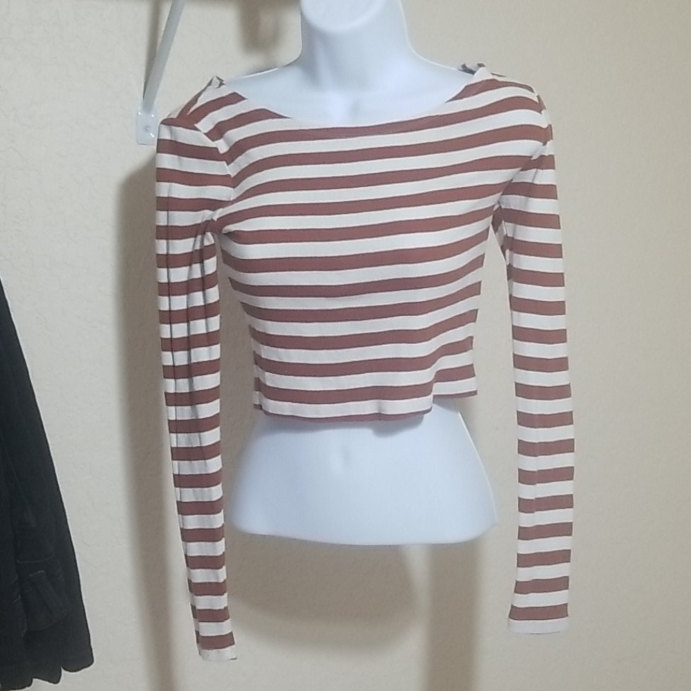 Stripped forever 21 crop top
